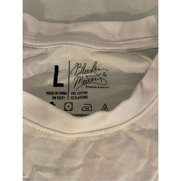 Bleecker and Mercer mens Large t Shirt White It’s Only A Matter Of TimeA23 - Picture 2 of 5